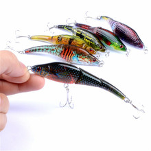 1PCS Minnow Fishing Lure 9g 10cm 3D Eyes Multi Jointed Section Wobbler Crankbait Bass Pike Hard Bait Jerkbait Pesca Plastic Fish 2024 - buy cheap