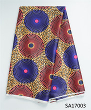 Newest Digital printed satin silk fabric african wax pattern design Eco-Friendly satin silk fabric for clothing SA17003 2024 - buy cheap