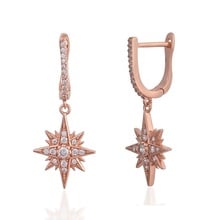 sparking bling star charm cute lovely girl gift jewelry adorable AAA cubic zirconia paved starburst Chic fashion female earring 2024 - buy cheap