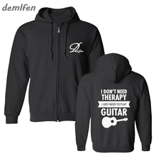 I Don't Need Therapy I Just Need To Play guitarra Sudadera con capucha estampada divertida para hombre primavera otoño con cremallera Tops chaqueta 2024 - compra barato