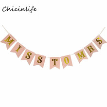 Chicinlife-pancarta con banderines para despedida de soltera, decoración para fiesta de despedida de soltera, suministros de boda, color rosa, 1 Juego 2024 - compra barato