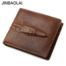 Alligator Pattern Cow Genuine Leather Men Wallet Many Departments Bifold Man Wallets Coin Pocket Card Holder Purse Male Wallets 2024 - buy cheap