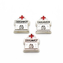 Hot Sale 10pcs/lot Metal Enamel Hospital Medical Floating Charms For Living Glass Lockets Necklace Bracelet Doctor Gift Jewelry 2024 - buy cheap