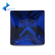 Размер 3x3 мм ~ 10x10 мм 112 # синий квадратный синий камень, синтетическая шпинель 2024 - купить недорого