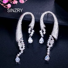 SINZRY Hot cubic zirconia exaggerated tassel brilliant drop earrings creative party bridal earring for women Brincos Bijoux 2024 - buy cheap