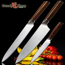 3 Pcs Kitchen Knife Set German Steel 1.4116 Chef Slicing Utility Knives Stainless Steel Pakka Handle Gift Box Kitchen Tools NEW 2024 - buy cheap