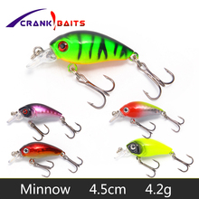 Мини Crankbait рыболовная приманка 45 мм 4,2 г Topwater Isca искусственная Япония жесткая Приманка форель бас карп рыбалка YB209 2024 - купить недорого