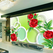 Beibehang papel de parede personalizado 3d estereoscópico flor dos sonhos mural tv cenário sala quarto macio papel de parede 2024 - compre barato