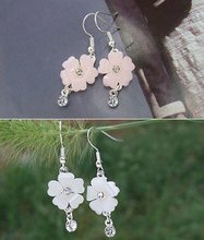 Fashion Hot Sale New Style Ladies' Plastic Flower Rhinestones Earrings E239 2024 - купить недорого