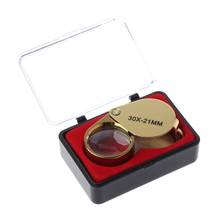 Portable Jewelers Eye Loupe Magnifier Magnifying Glass Jewelry Diamond 30x21mm 2024 - buy cheap