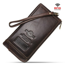 Unisex Luxury Male Leather Purse Men's Clutch Wallets Handy Bags Business Carteras Mujer Wallets Men Black Brown 2024 - buy cheap