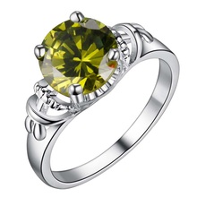 Anéis de casamento por atacado prata chapeado moda jóias feminino anéis WR-081 2024 - compre barato