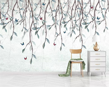 Beibehang-papel tapiz personalizado para sala de estar, pintado a mano, planta moderna, flor, vid, Fondo de cabecera, pintura de pared, papel tapiz 3d 2024 - compra barato