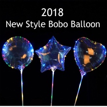 NEW 100PCS Clear Heart Star Bobo Balloon With 3M Led Strip Wire Luminous Led Balloons wedding birthday party Decoration Toy 2024 - buy cheap