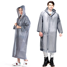 Casaco de chuva impermeável, poncho transparente para homens e mulheres, não descartável com capuz 2024 - compre barato