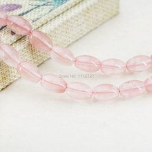 8x12mm Pink Watermelon Tourmaline Rice Accessories Crafts Loose DIY Beads Semi Finished Stones Balls Women Girls Gifts 15inch 2024 - buy cheap