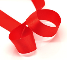 DoreenBeads красная 1 "Широкая Свадебная атласная лента для рукоделия аксессуары для одежды подарочная упаковка продается в упаковке 1 рулон (22,5 м) Новинка 2024 - купить недорого