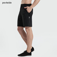 psvteide Running Shorts Men Gym Shorts Mens Bodybuilder Sport Shorts Men Fitness Quick Dry Crossfit Sports Short Zipper Pocket 2024 - compre barato