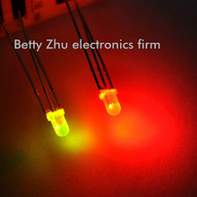 200 unids/lote LED de 3MM redondo, diodo emisor de luz roja y verde (diodo de ánodo común), niebla 2024 - compra barato