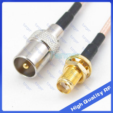 Tanger high quality straight TV male plug to SMA female jack with 20cm 8in RG316 RG-316 RF Coaxial Pigtail Jumper Low Loss cable 2024 - buy cheap