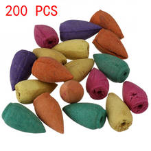 200 pcs/bag Incense Cones Smoke Backflow Incense Jasmine Lavender Sandalwood Fragrant Aromatherapy Indian Tibetan Cones 2024 - buy cheap