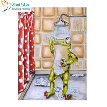 Needlework Rhinestones Diamond Mosaic Painting Cartoon Full Home Decor Diamant Painting Embroidery Frog Cross Stitch XY1 2024 - buy cheap