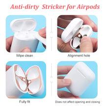 HEVARAL Anti-Dirty Sticker For Airpods 2 Metal Dust Guard sticker For i10 i20 i30 i60 i80 i100 TWS 2024 - buy cheap