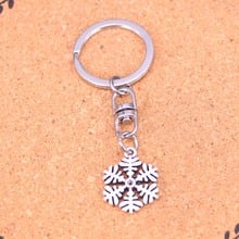 20Pcs Fashion Amulet Charm Evil Eye Sliver Plated keyring snowflake snow Alloy Keychain For Gift Car Key Chain Jewelry 2024 - buy cheap