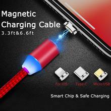 Магнитный usb-кабель для быстрой зарядки iphone Xs Max X Xr 5 6 S 7 8 Plus ipad ipod XZ1 2024 - купить недорого