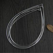 Серебряная цепочка FNJ 925 пробы в виде змеи шириной 1,2 мм и 1,5 мм для изготовления украшений, оригинальное ожерелье из тайского серебра S925 для женщин и мужчин 2024 - купить недорого