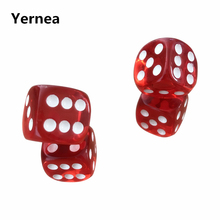 Yernea 6Pcs/Lot 19mm Red Transparent Dice Acrylic Rounded Corner Drinking Dice Nightclub Bars KTV Entertainment Dice Set 2024 - buy cheap