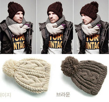 2021 Autumn and winter free shipping vintage hat Wool knitted fashion cap male men winter beanies with pomp 2024 - buy cheap