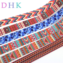 DHK 50yards Tribal Camo Printed Grosgrain Ribbon Accessory Material  Headwear Decoration Wholesale DIY Craft S1088 2024 - buy cheap