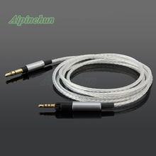 Aipinchun 3,5 мм до 2,5 мм сменный аудио посеребренный кабель для наушников Sennheiser HD598 HD595 HD558 HD518 2024 - купить недорого