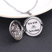 Fashionable Necklace Engraved Car You Are Not Old You`re A Classic Locket Necklaces Color Choose Women Gifts Wife Girlfriend 2024 - buy cheap