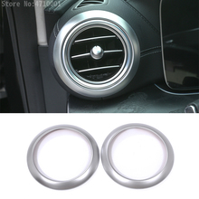 2pcs Carbon For Mercedes Benz E Class W213 2016 2017 Car-Styling ABS Chrome Car Side Air Conditioning Vent Ring Cover Trim Parts 2024 - buy cheap