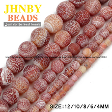 Jhnby vermelho resistido carnelian grânulos de pedra natural qualidade superior redonda solta contas bola 4/6/8/10/12mm jóias pulseira fazendo diy 2024 - compre barato