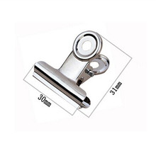 Free Shipping(60pcs/lot) 30mm round metal Grip Clips silver Bulldog clip Stainless steel ticket clip stationery 2024 - buy cheap