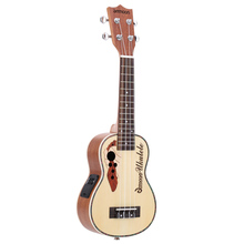 Ammoon Spruce 21 "Акустическая укулеле 15 Лада 4 струны струнный музыкальный инструмент со встроенным эквалайзером пикап 2024 - купить недорого