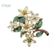 CSxjd New Fashion Jewelry Vintage Tree Brooch for  Woman Crystal Broches 2024 - купить недорого