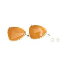 DoreenBeads Zinc Based Alloy Ear Post Stud Earrings Findings Twist Gold Royal Blue Enamel Drop W/ Open Loop DIY Charms, 10 PCs 2024 - buy cheap