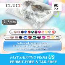 CLUCI 90pcs 7-8mm Rainbow Akoya Oysters with Pearls Mix 13 Colors Big Pack Single and Twins Pearls in Oyster WP336SB 2024 - buy cheap