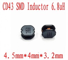 Inductor de potencia SMD 2000 unids/lote CD43 6.8ah 6R8 4,5*4*3,2 MM inductor de bobinado sin blindaje 2024 - compra barato