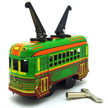 Винтажные заводные Ретро игрушки для трамвая для детей, для взрослых, для трамвая, оловянные игрушки, Классическая Игрушка, рождественский подарок 2024 - купить недорого