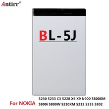 Bateria recarregável original antirr 1320mah, bateria substituta para celular nokia li-ion de 3.7v bl5j bl 5j, 1 peça 2024 - compre barato