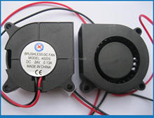 4 шт. Бесщеточный вентилятор охлаждения постоянного тока 4020S 24 в 2 провода черного цвета 2024 - купить недорого