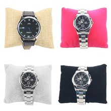 Reloj de pulsera pequeño de terciopelo y lino, soporte con forma de almohada, exhibición de joyería, cuatro opciones de Color, al por mayor precio de fábrica, 20 unids/lote 2024 - compra barato