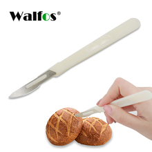 Faca de pão curvada europeia walfos, faca estilo ocidental para cortar massas, ferramentas de cozinha ou restaurante 2024 - compre barato