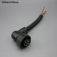 Shhall plug de carro de 7 pinos, plug de carro para dongfeng tianlong, para mercedes benz actros, lanterna traseira, conjunto automático, 15 peças tomada de tomada, 2024 - compre barato