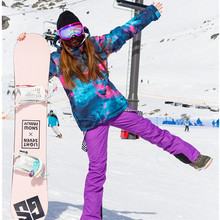 Simaining terno de esqui inverno mulheres jaqueta snowboard e calças de esqui montanha à prova dwindproof água à prova vento respirável ao ar livre quente neve conjunto 2024 - compre barato